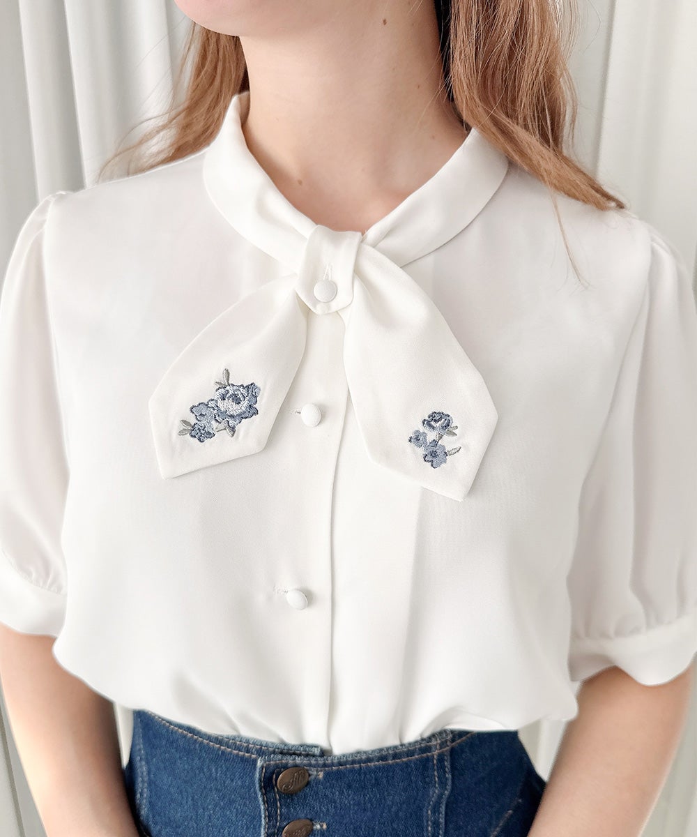小花刺繍クロスタイブラウス/F i.n.t [57AF02h006] | F i.n.t公式通販