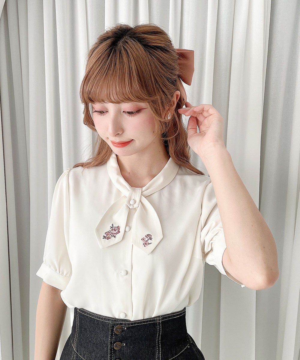 小花刺繍クロスタイブラウス/F i.n.t [57AF02h006] | F i.n.t公式通販