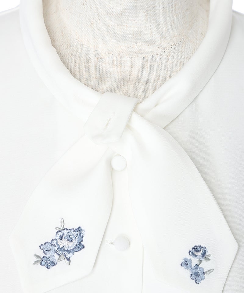 リボンアップ (off white×blue)