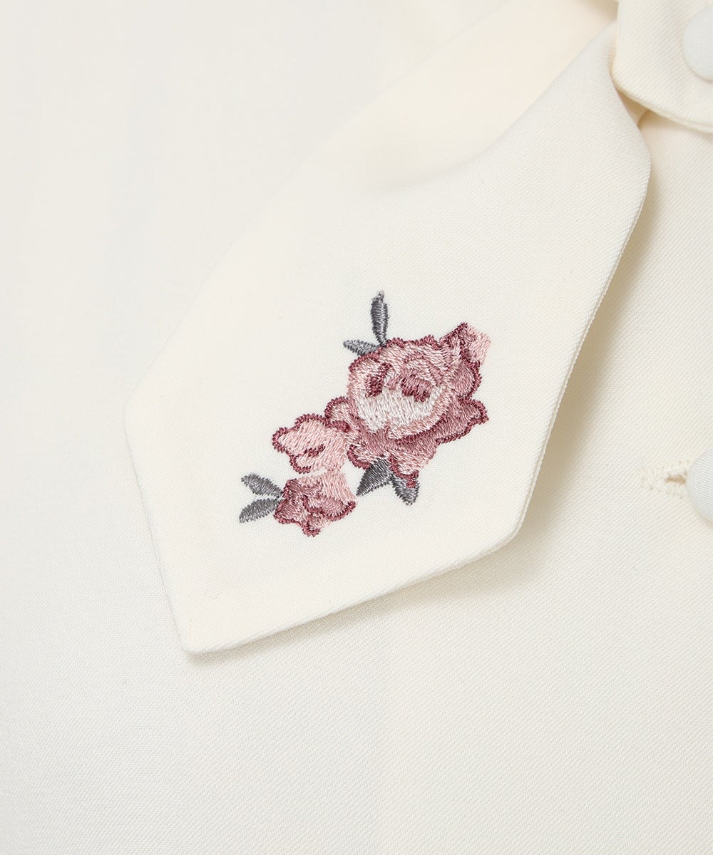 familiar いちご刺繍　ファミリア　イチゴ　フラワー　ブラウス 春気分があがるいちご刺繍ブラウス ｜ベビーこども服のキムラタン