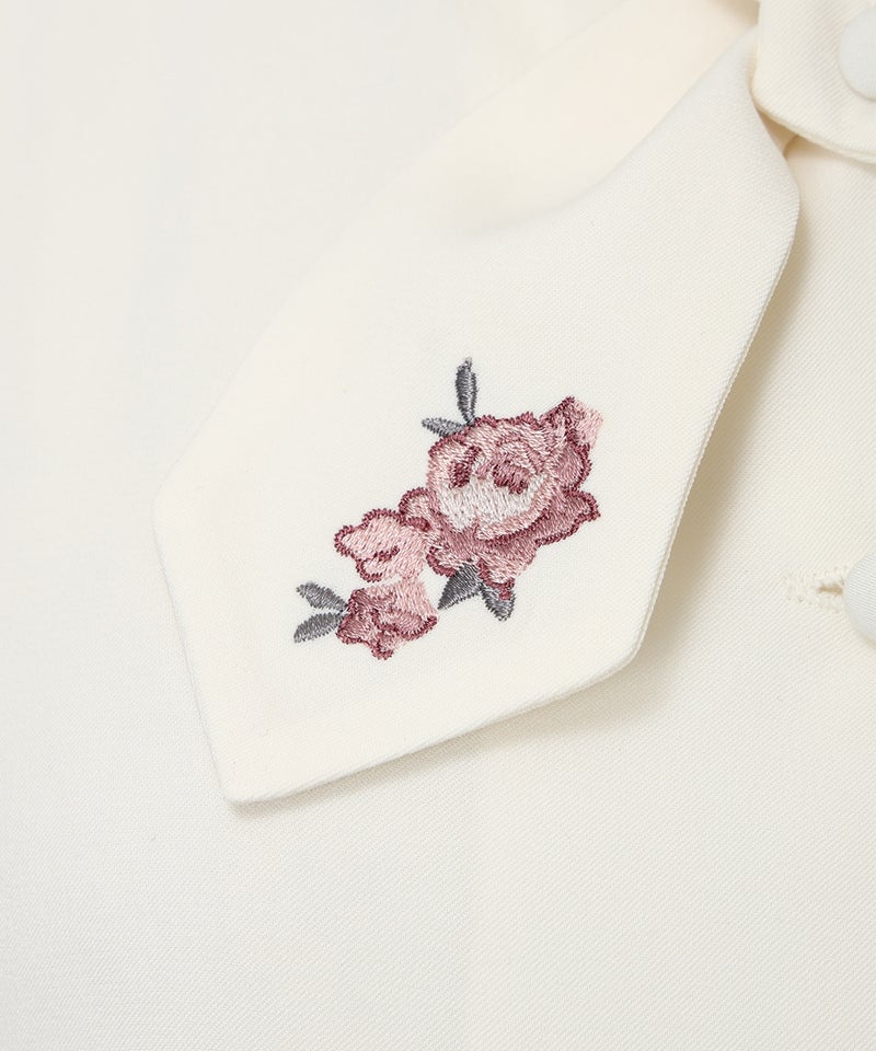 刺繍 (ivory×pink)