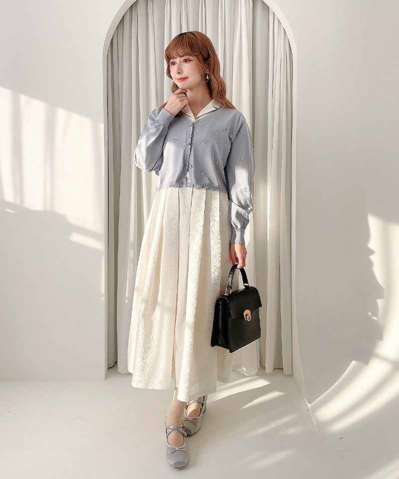 ivory / 152cm / カーディガン着用