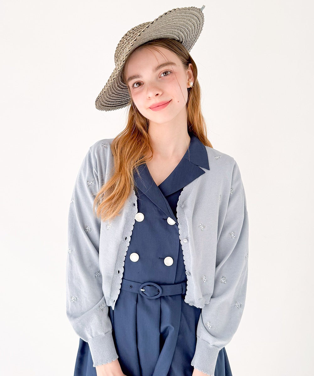 UVカット】小花刺繍UVカットニットカーディガン/F i.n.t [57AJ04j006