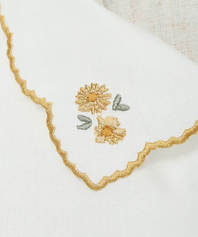 刺繍 (off white×yellow)