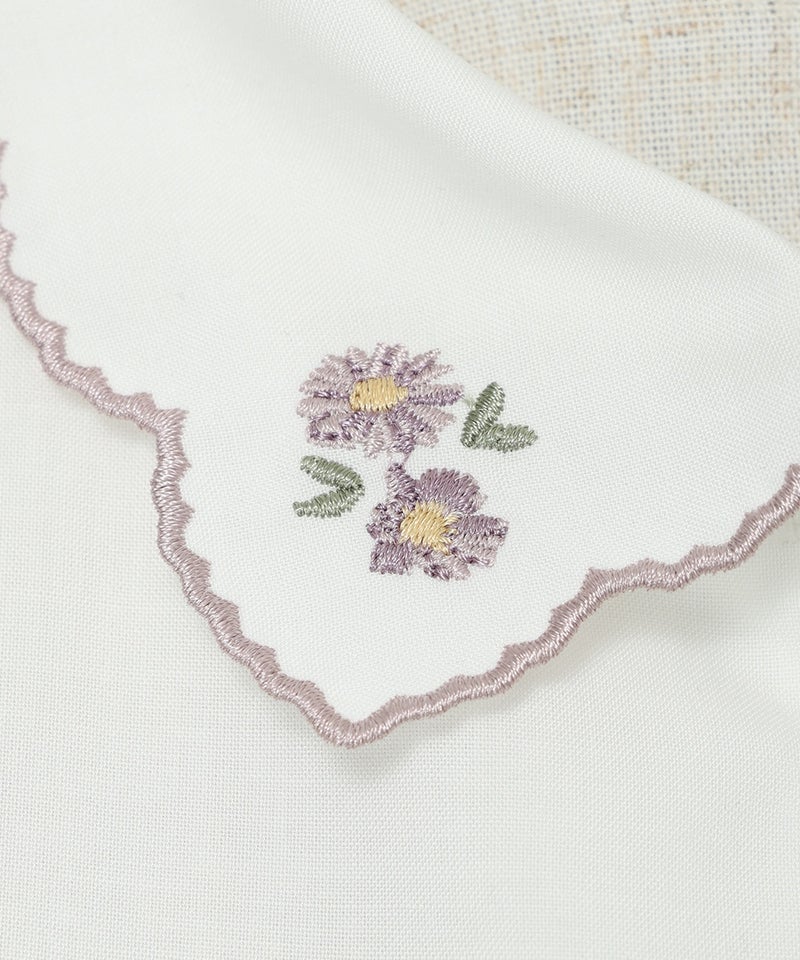 刺繍 (off white×purple)