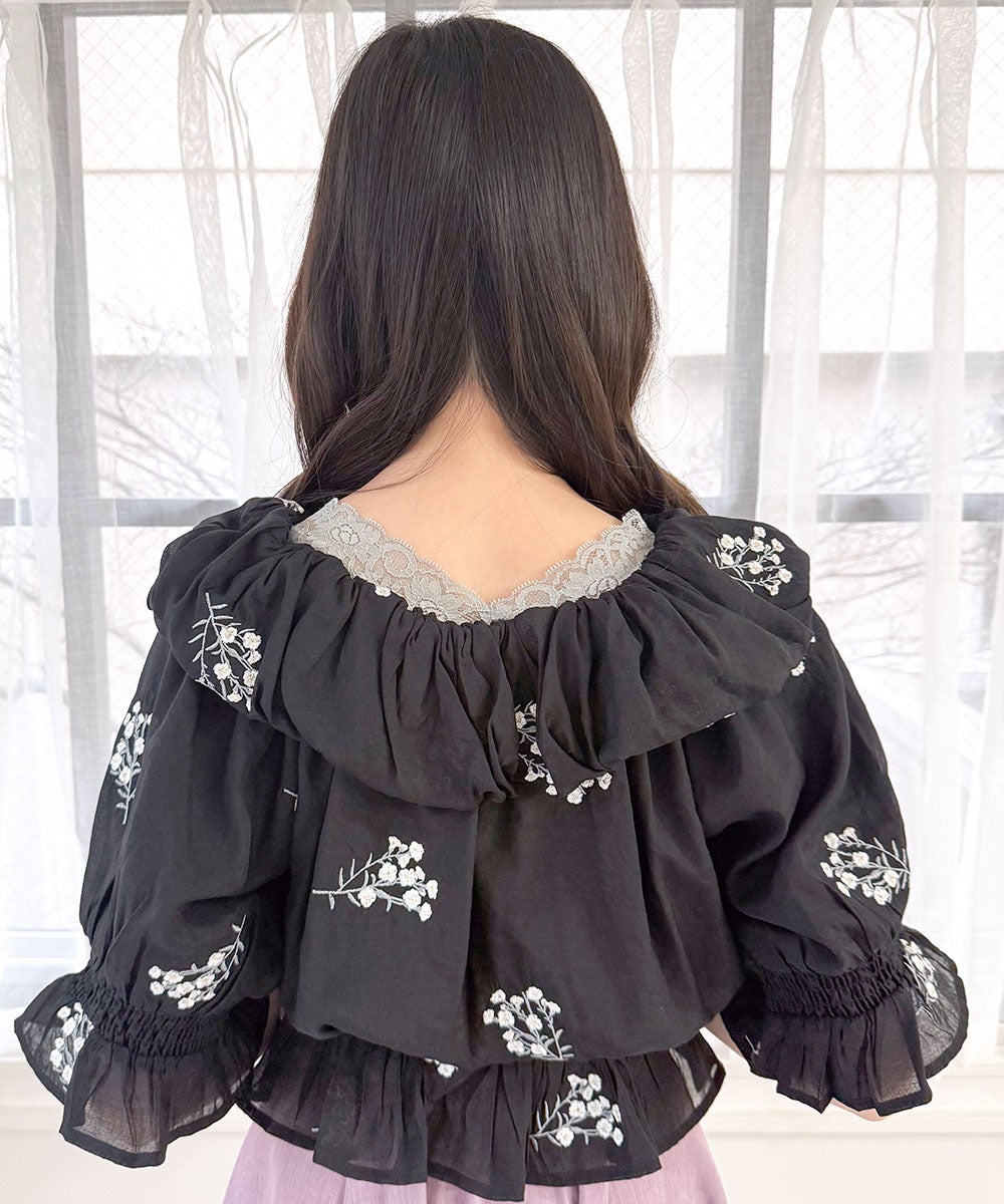 アリッサム刺繍オフショルブラウス/an another angelus [57BF02h010