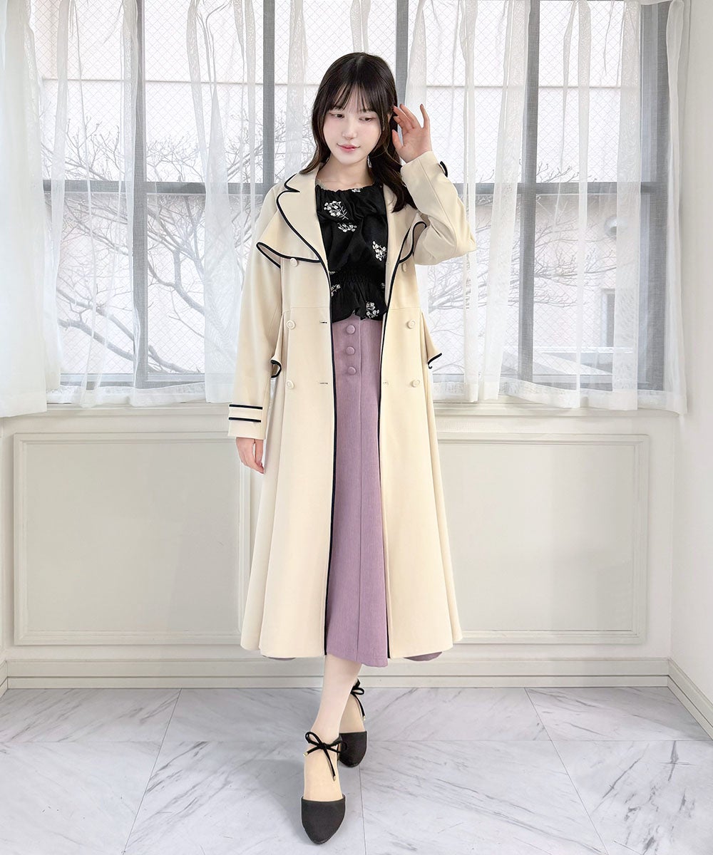 black / 157cm / コート着用