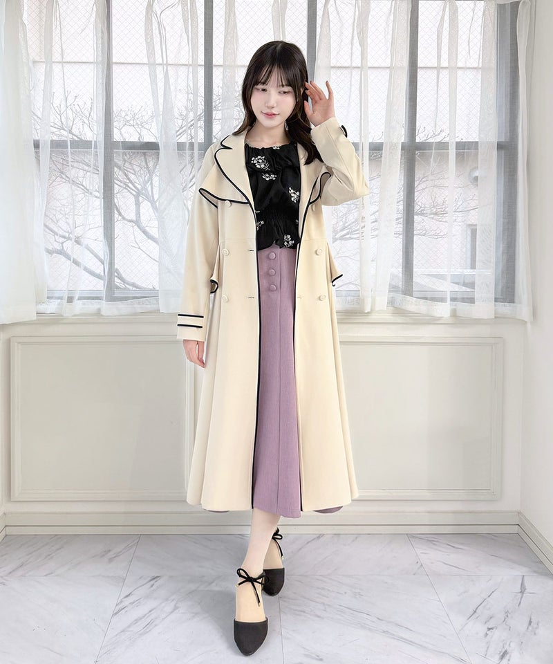 black / 157cm / コート着用