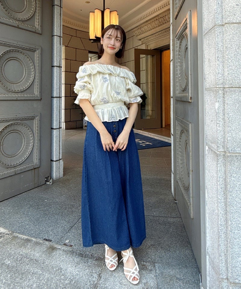 ivory / 165cm / オフショルにした状態