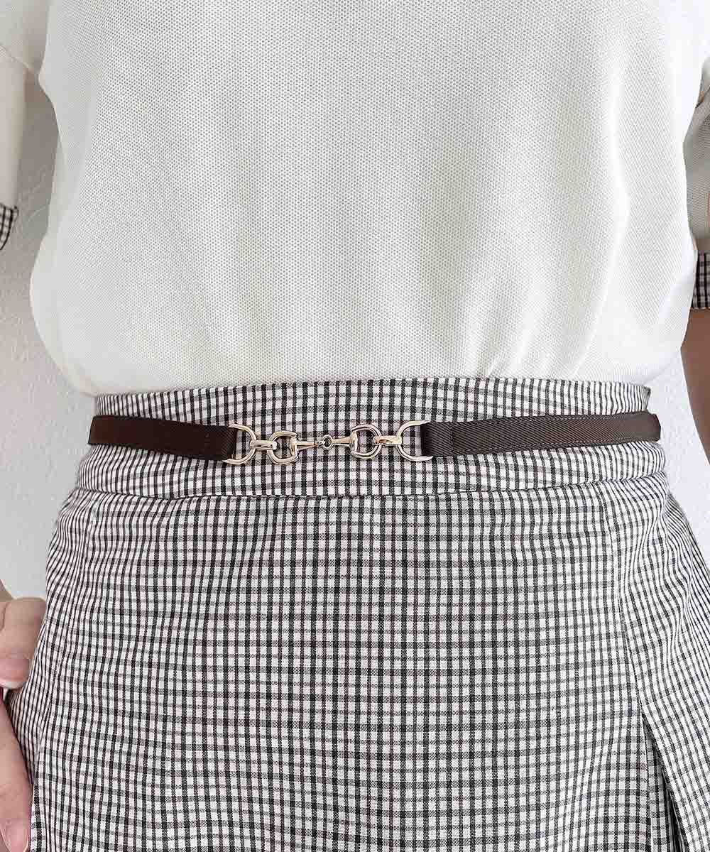 off white×brown / 152cm