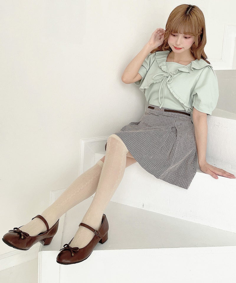 off white×brown / 152cm