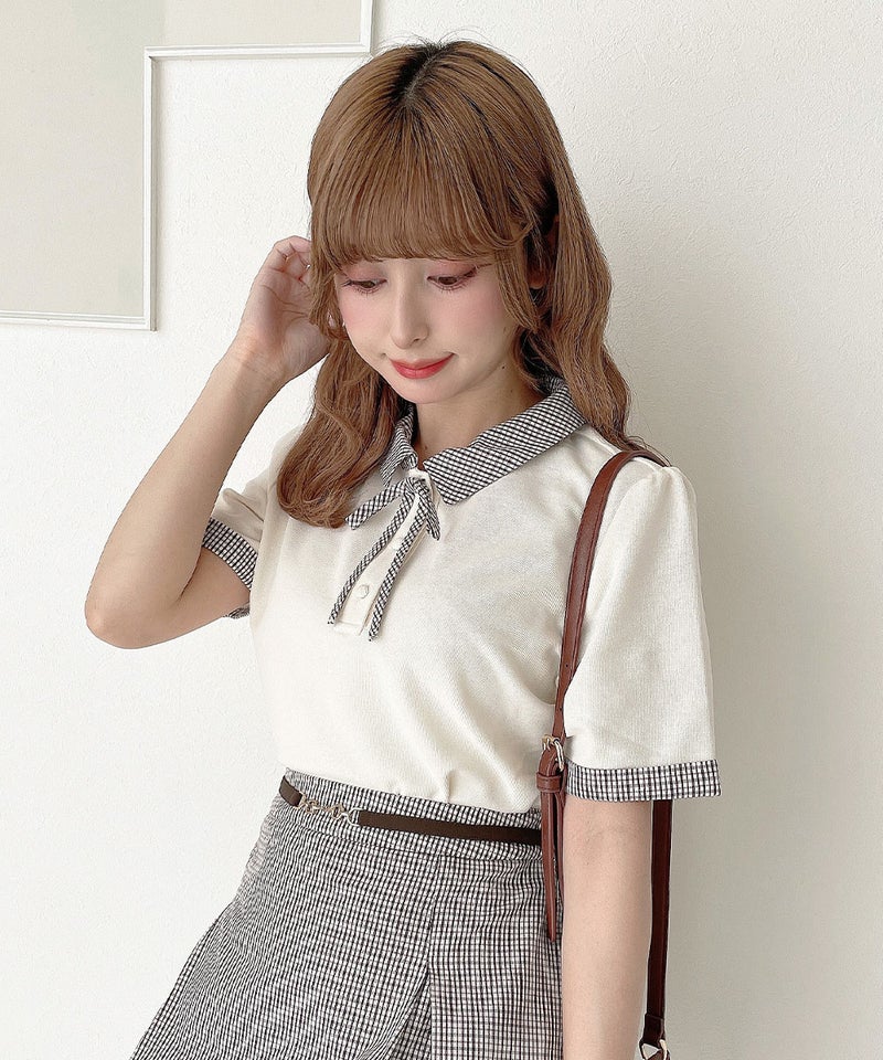 off white×brown / 152cm