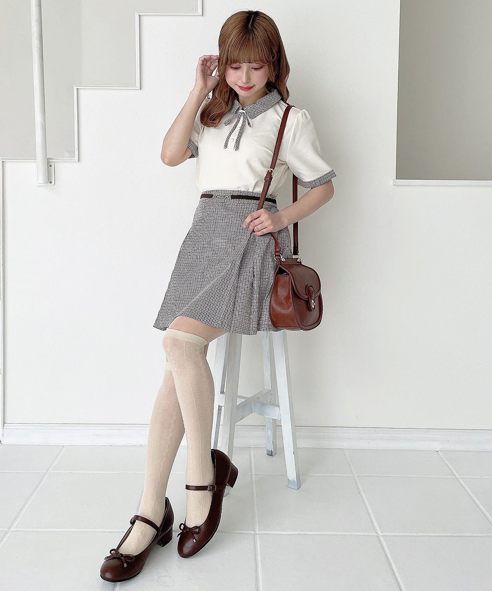 off white×brown / 152cm