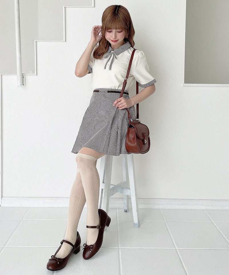 off white×brown / 152cm