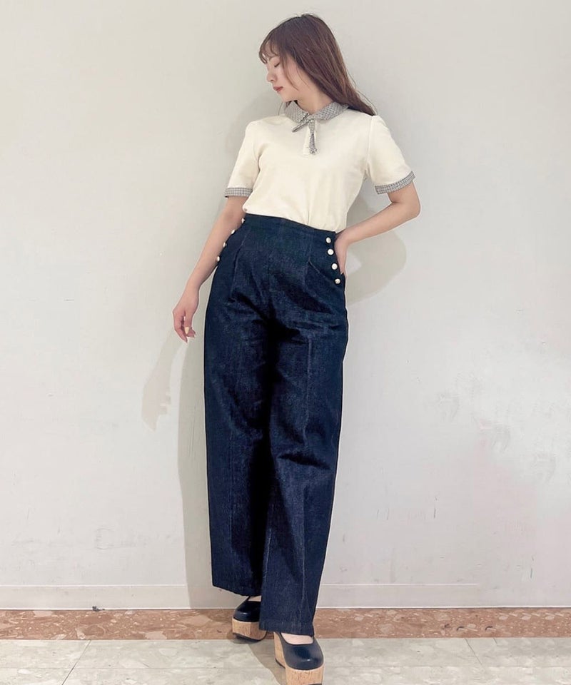 off white×brown / 159cm