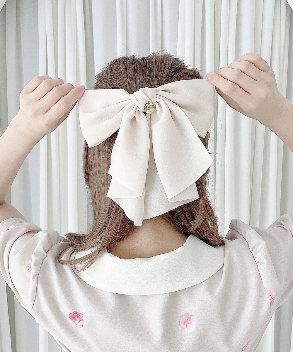 シフォンラッフルリボンバレッタ/an another angelus [57BB17a002] | F