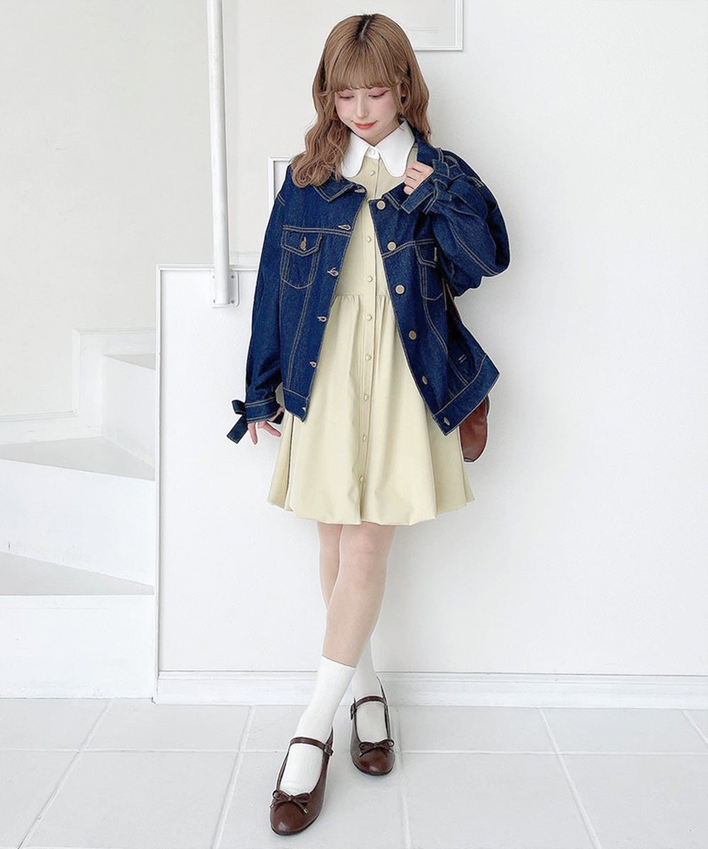 light yellow×white / 152cm