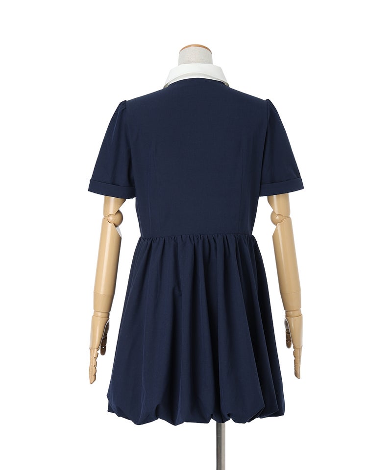 バック (navy×white)