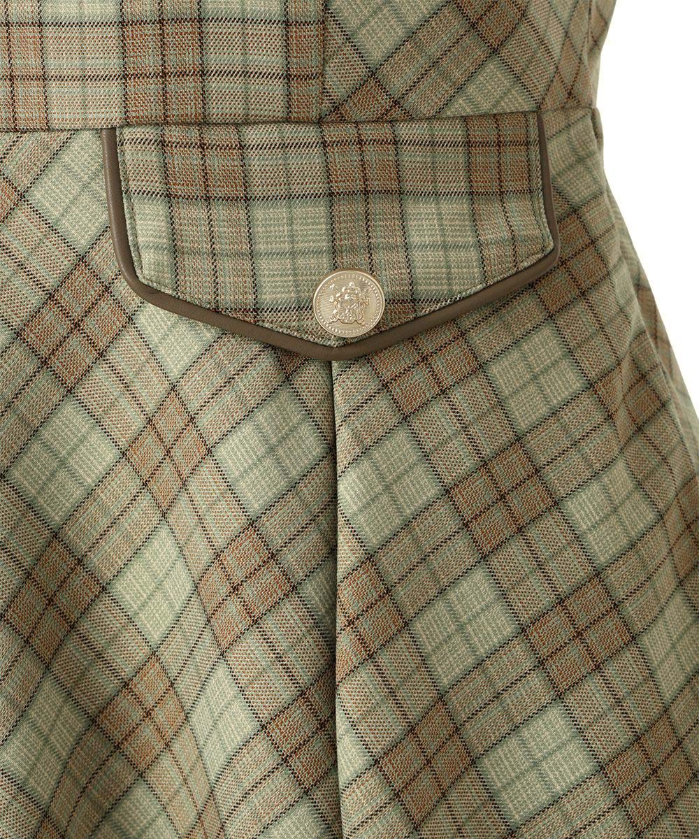 フェイクポケット (beige×green)