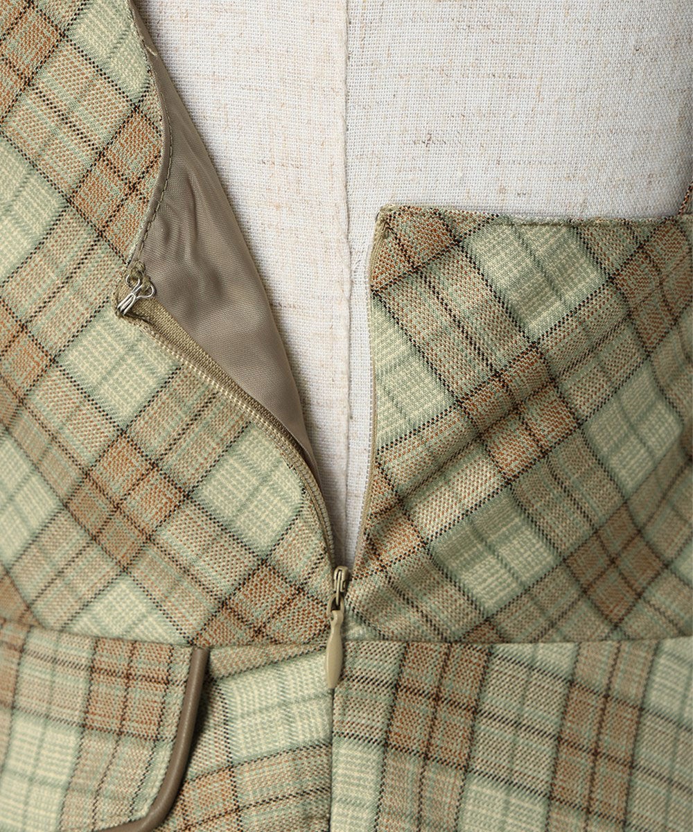 サイドファスナー (beige×green)