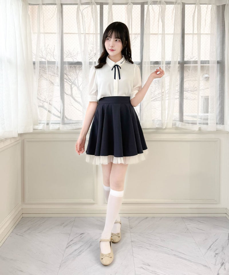 off white×navy / 157cm