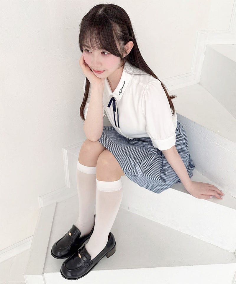 off white×navy / 158cm