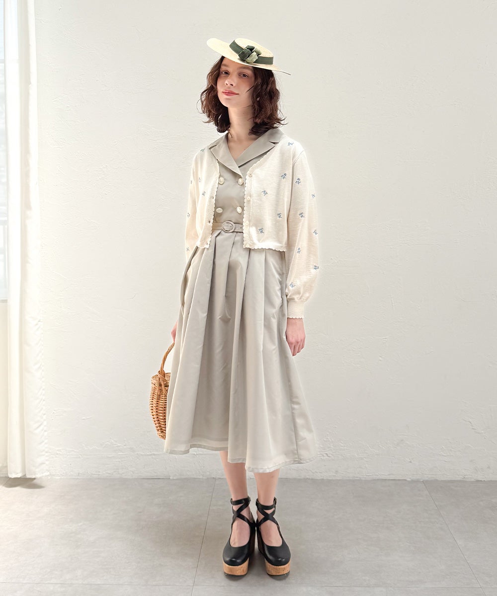 mint gray / 175cm  / カーディガン着用