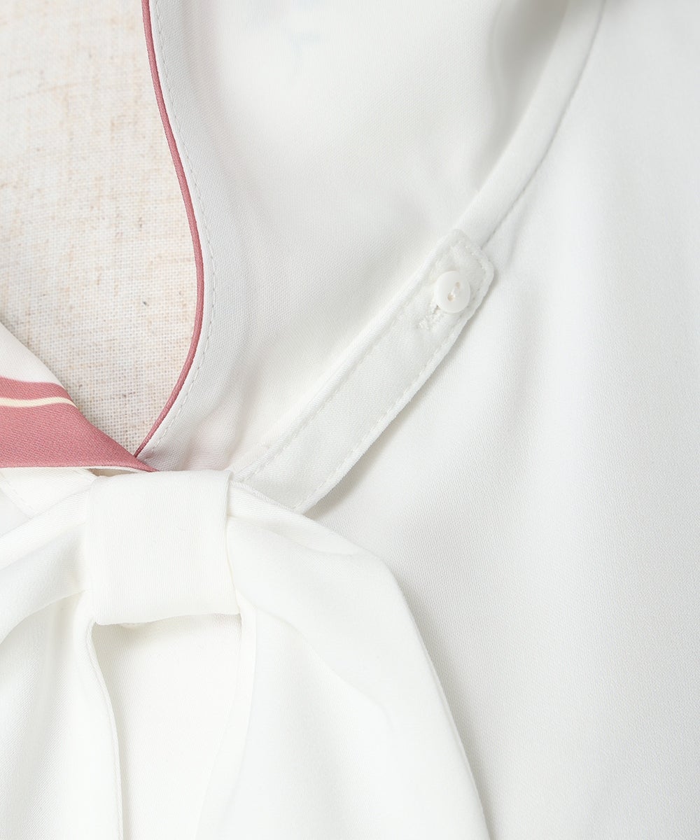 タイ取り外し部分 (off white×pink)