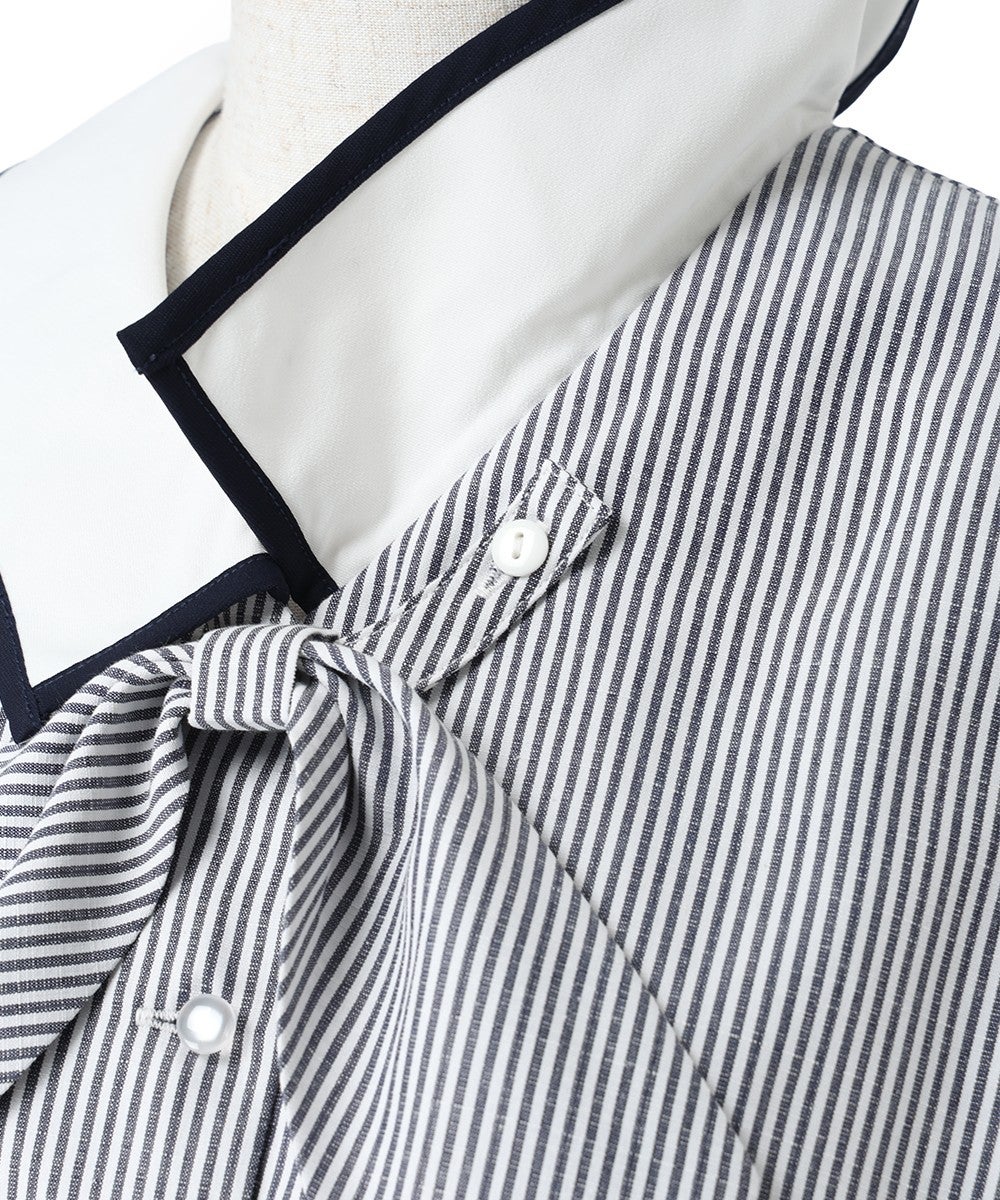 タイ取り外し釦 (navy×white)