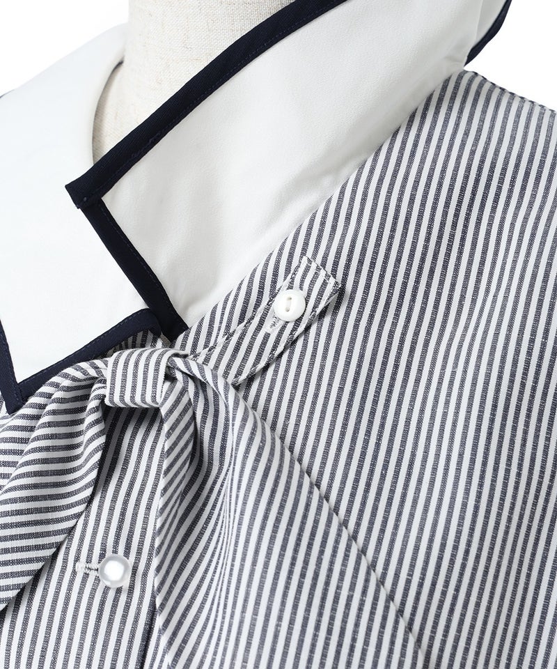 タイ取り外し釦 (navy×white)