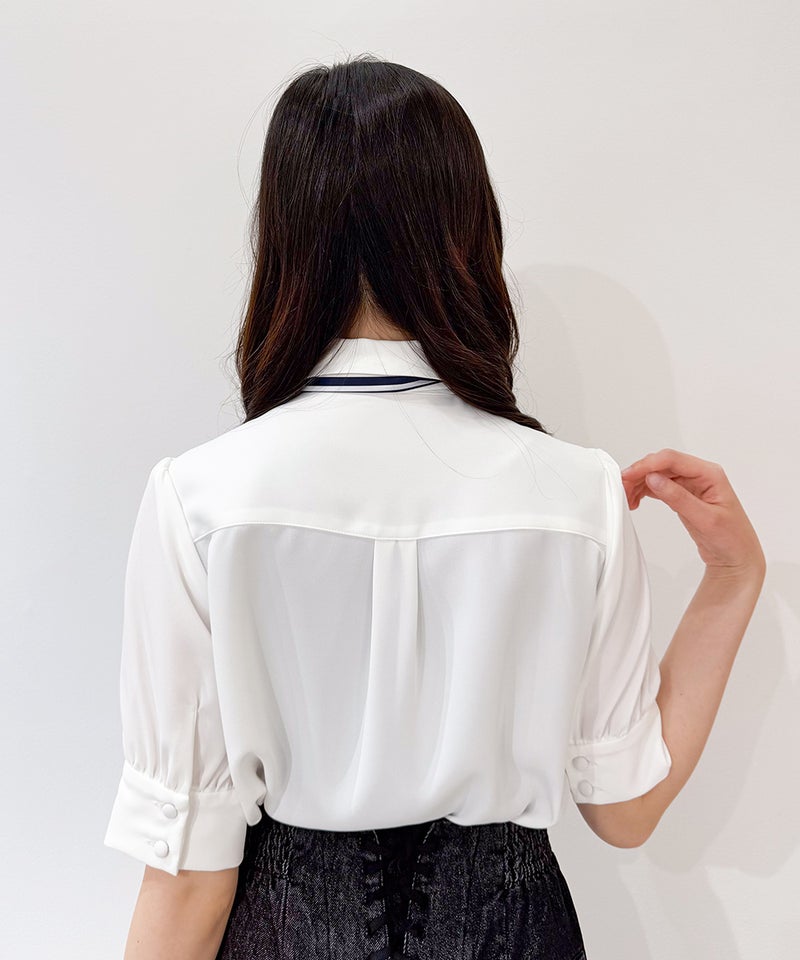off white×navy / 157cm