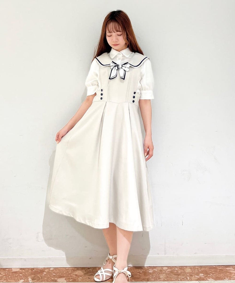 off white×navy / 159cm