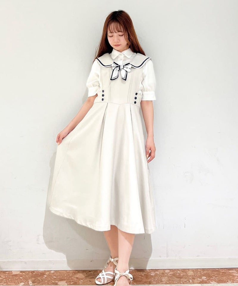 off white×navy / 159cm