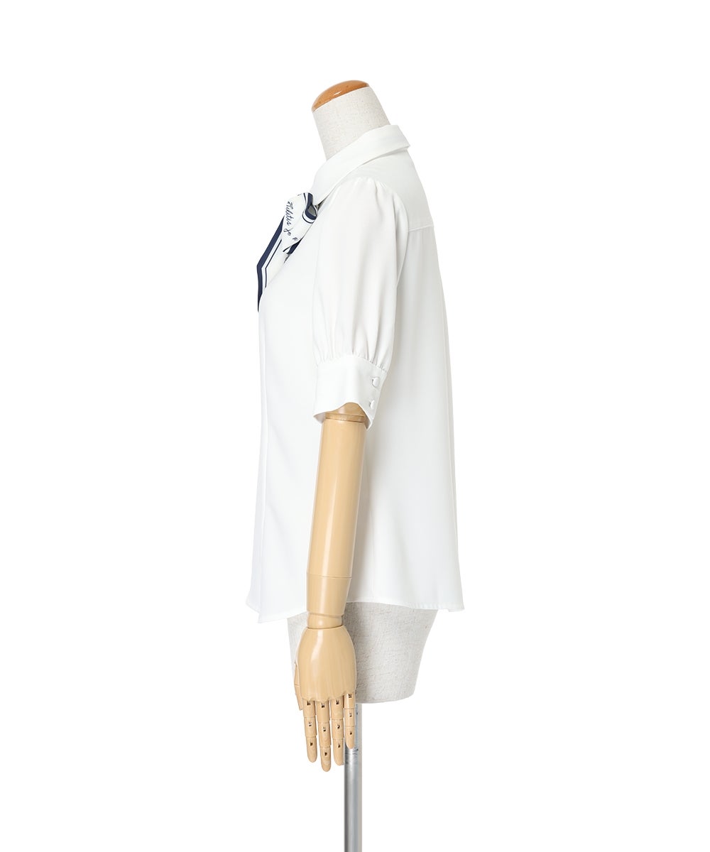 サイド (off white×navy)