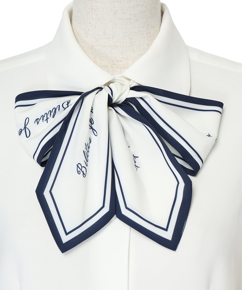 リボン (off white×navy)