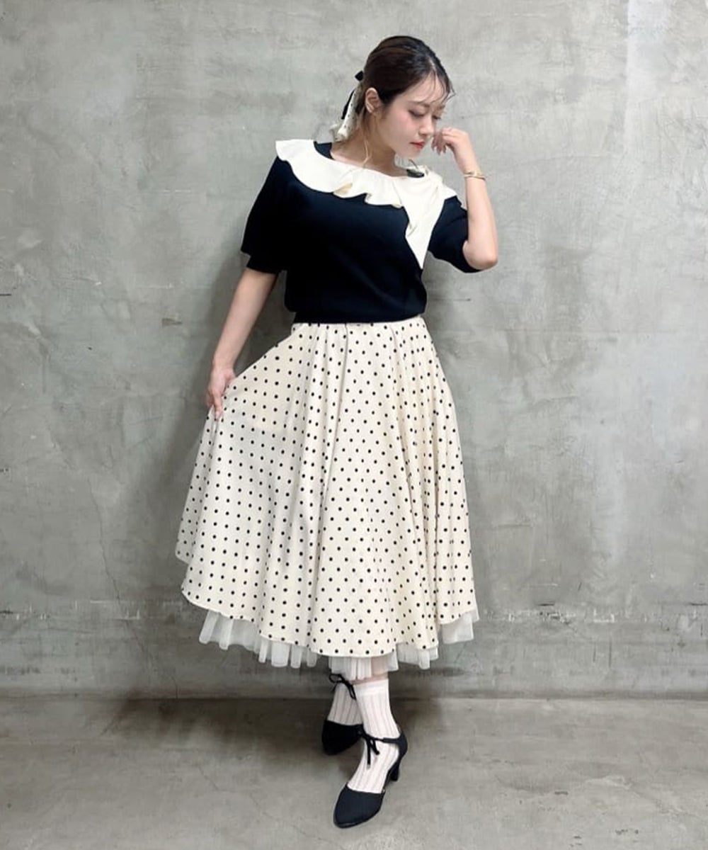 ivory×black / 155cm / 着用サイズ：1