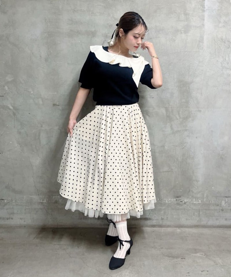 ivory×black / 155cm / 着用サイズ：1