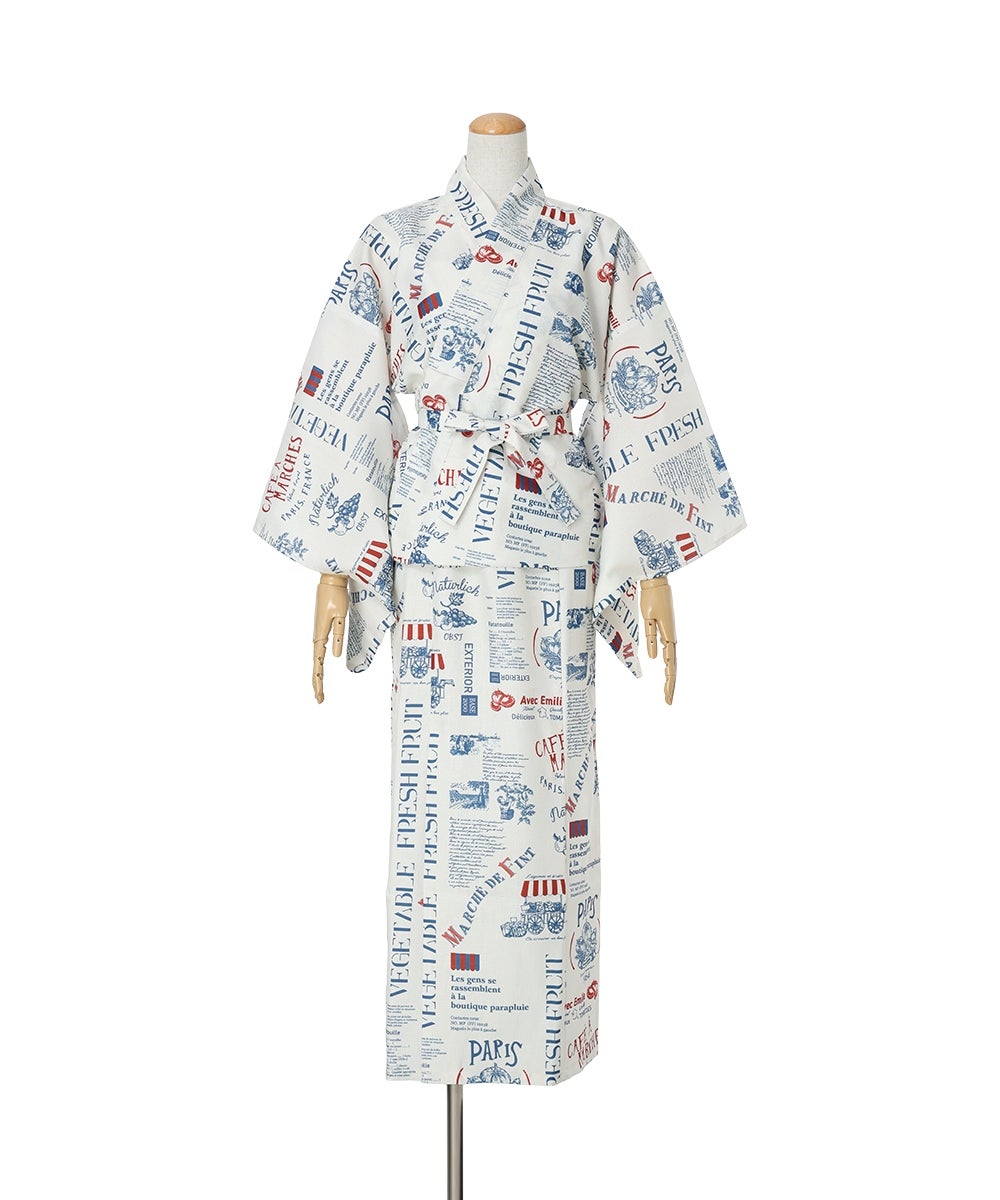 帯を外した状態 (off white×blue)