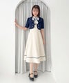 navy×white / 165cm / ブラウスアレンジ