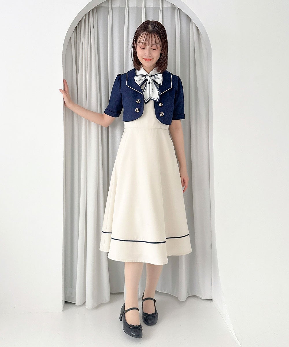 navy×white / 165cm / ブラウスアレンジ