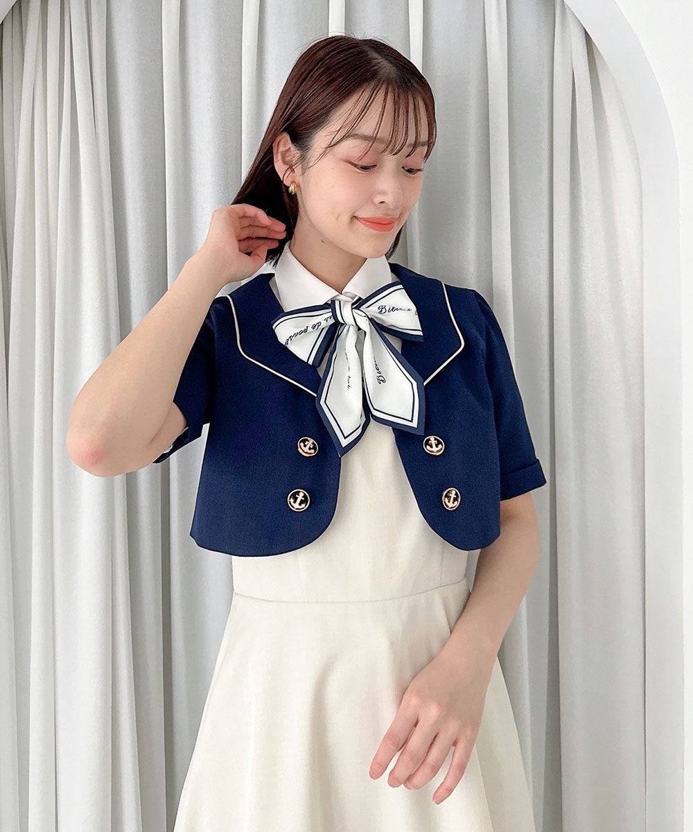 navy×white / 165cm / ブラウスアレンジ