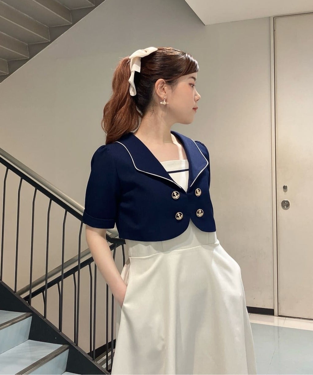 navy×white / 158cm