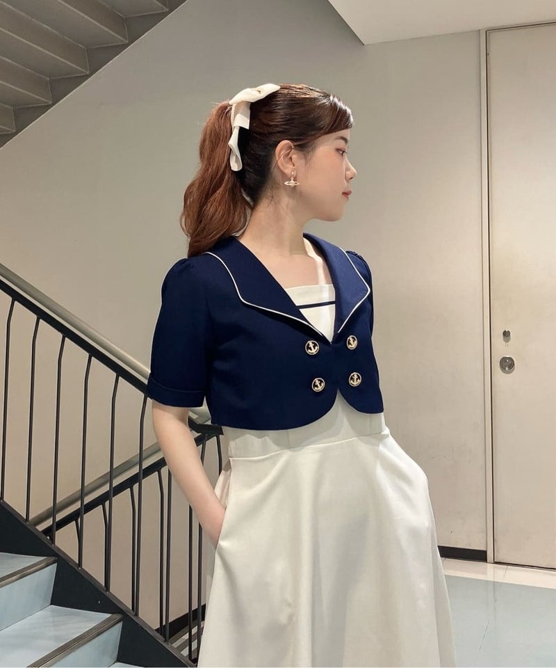 navy×white / 158cm