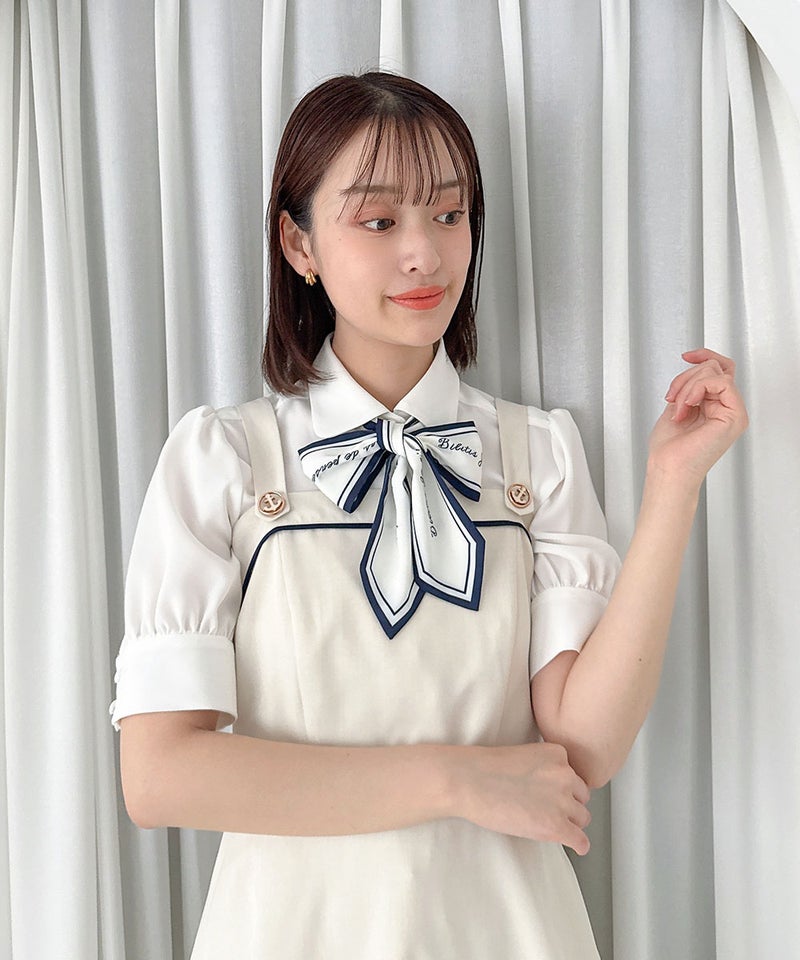 navy×white / 165cm / ブラウスアレンジ