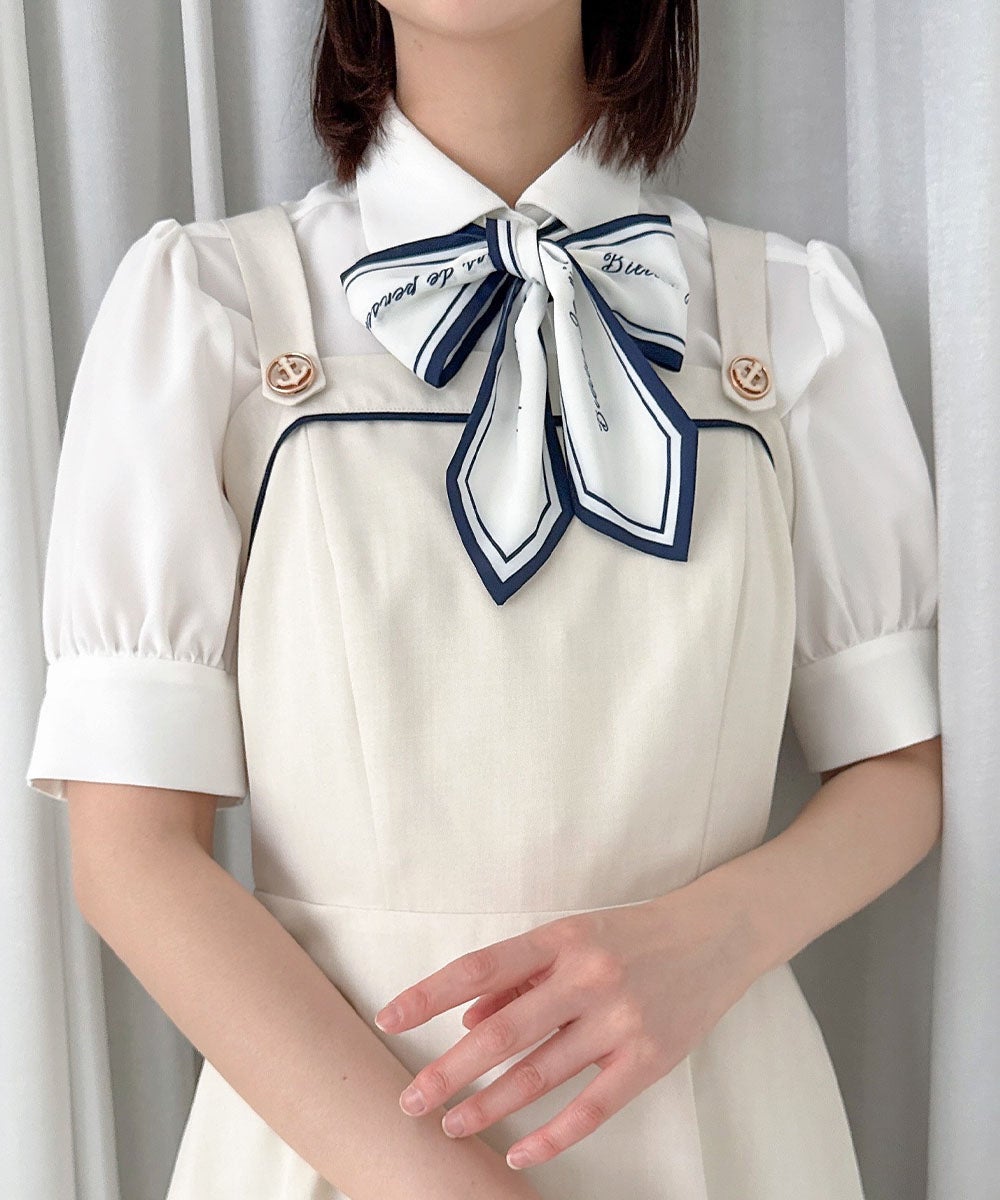 navy×white / 165cm / ブラウスアレンジ