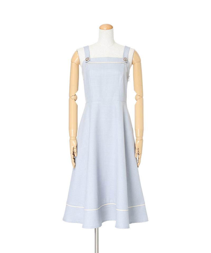 ジャンパースカート (ivory×blue)