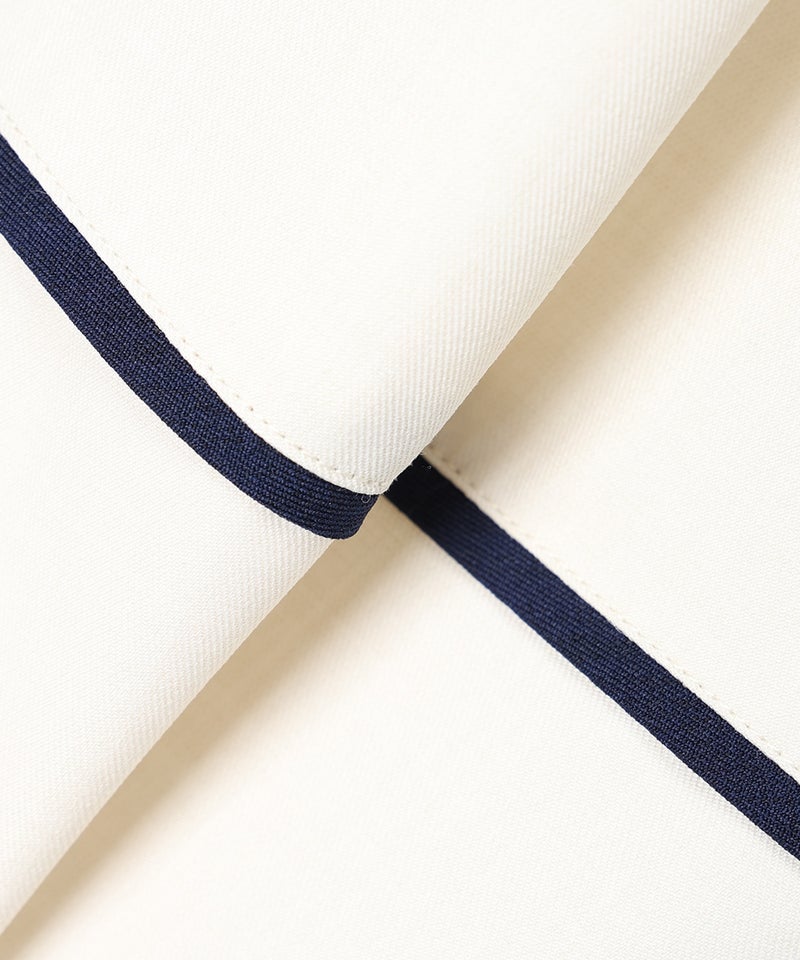 ジャンパースカート / 生地アップ (navy×white)