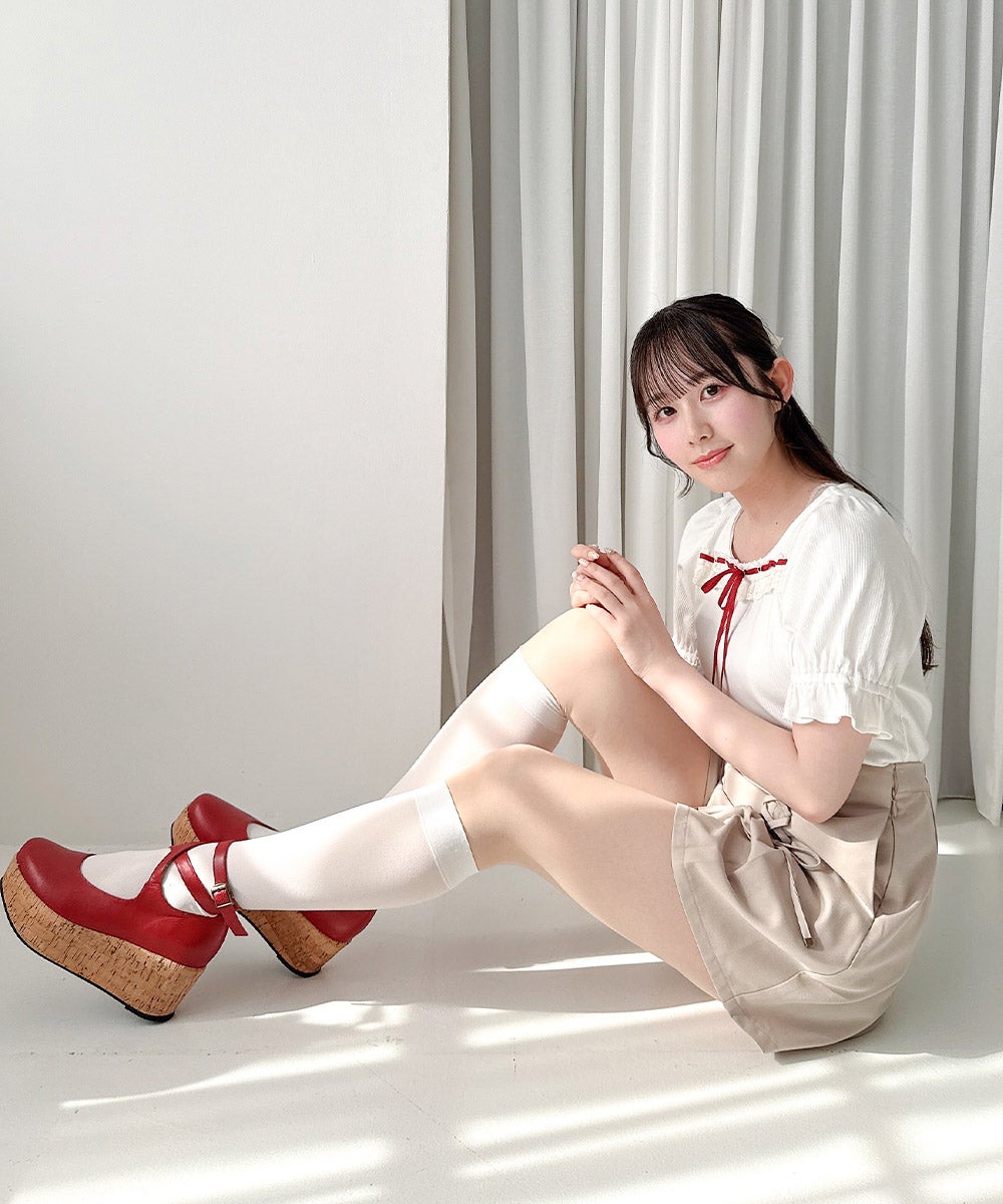 off white×red / 158cm