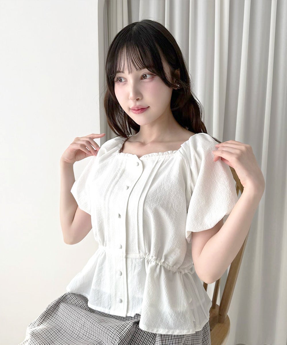 接触冷感】リップルペプラムブラウス/F&A [58CF02g001] | F i.n.t公式