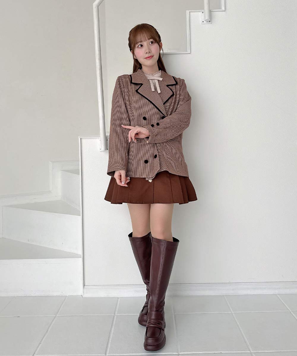 beige×red / 158cm / フリルを外した状態